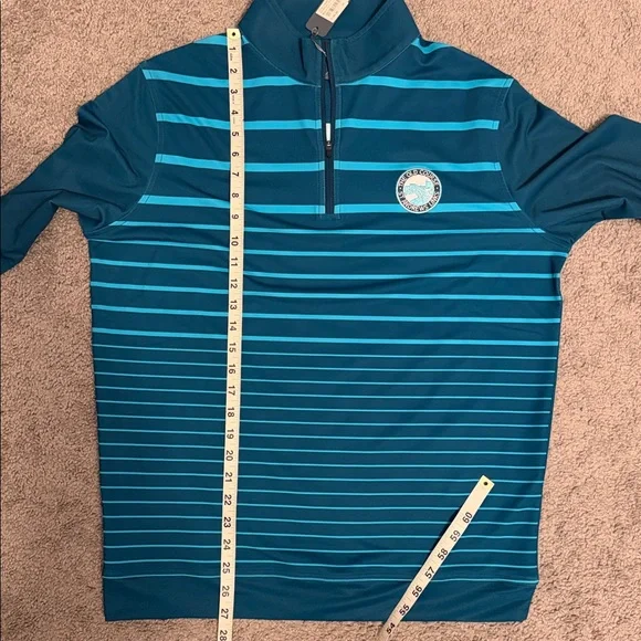 St. Andrews Scotland Swilcan Bridge Peter Millar Pullover Zip Shirt - M Unworn